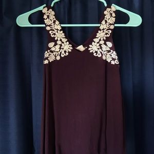 Maroon Flower Tank Top From PacSun!